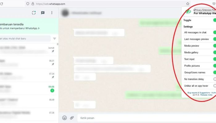 3 Cara Blur Chat WhatsApp Agar Tak Terlihat