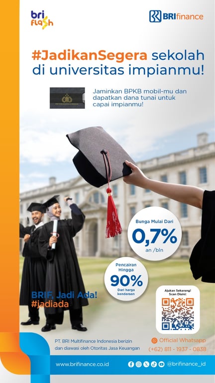 BRI Finance Tawarkan Promosi BRIFlash untuk Memudahkan Akses Dana Tunai dan Wujudkan Impian Anda BRI Finance Tawarkan Promosi BRIFlash untuk Memudahkan Akses Dana Tunai dan Wujudkan Impian Anda