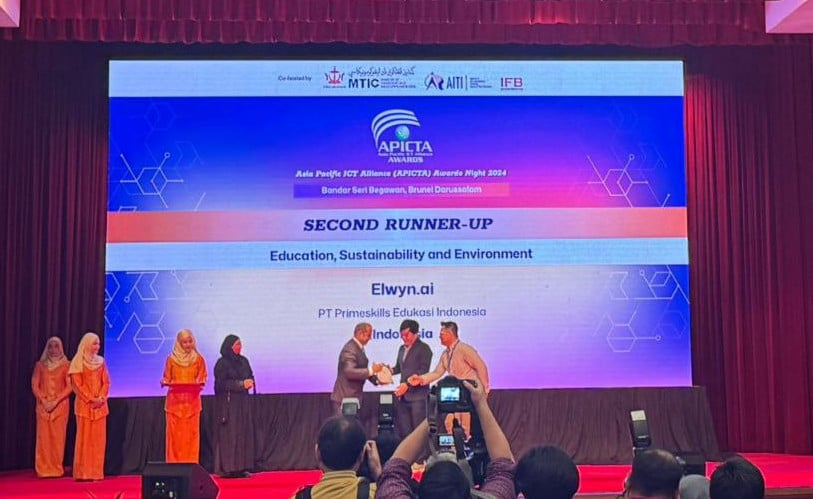 Inovasi Indonesia Bersinar di Brunei: Elwyn.ai dari Primeskills Memenangkan Penghargaan di APICTA Awards 2024 Inovasi Indonesia Bersinar di Brunei: Elwyn.ai dari Primeskills Memenangkan Penghargaan di APICTA Awards 2024