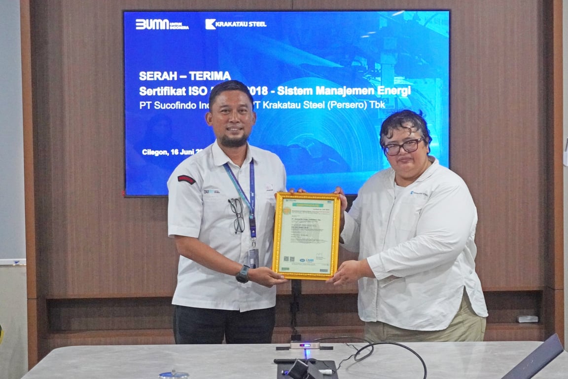Krakatau Steel Mendapatkan ISO 50001 untuk Sistem Manajemen Energi, Menjadi yang Pertama dan Satu-Satunya di Cilegon