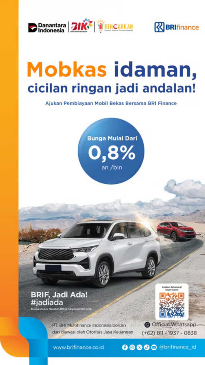 Genjot Pembiayaan Kendaraan Bekas, BRI Finance Tawarkan Promo Spesial Genjot Pembiayaan Kendaraan Bekas, BRI Finance Tawarkan Promo Spesial