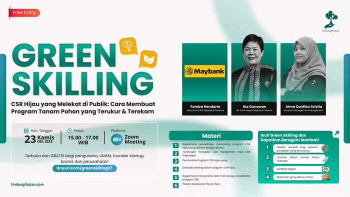 Green Skilling #27 Bahas Strategi CSR Hijau yang Melekat di Publik Green Skilling #27 Bahas Strategi CSR Hijau yang Melekat di Publik