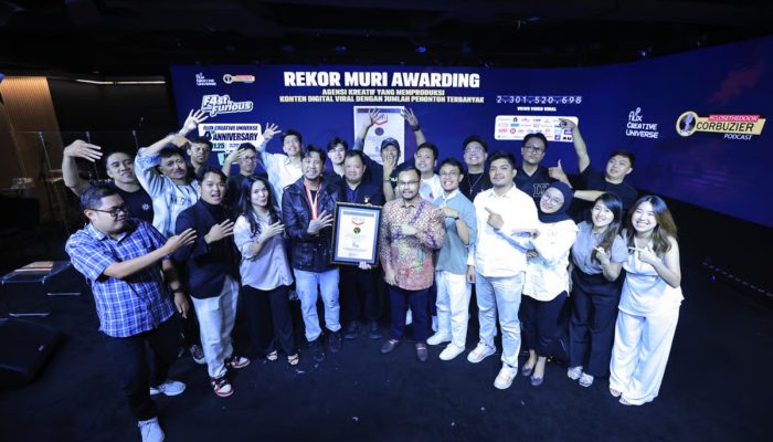 Flux Creative Universe Rayakan HUT ke-4 dan Cetak Rekor MURI sebagai Agensi Konten Viral Terbanyak