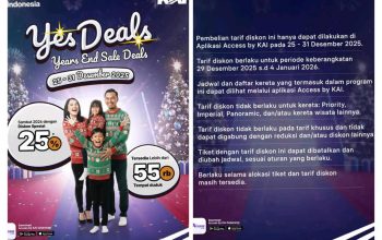 Libur Akhir Tahun Lebih Hemat, KAI Daop 7 Madiun Beri Diskon 25% Kelas Eksekutif hingga Rp390 Ribuan Libur Akhir Tahun Lebih Hemat, KAI Daop 7 Madiun Beri Diskon 25% Kelas Eksekutif hingga Rp390 Ribuan